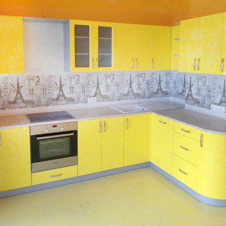 Кухня МДФ Желтый цветок
